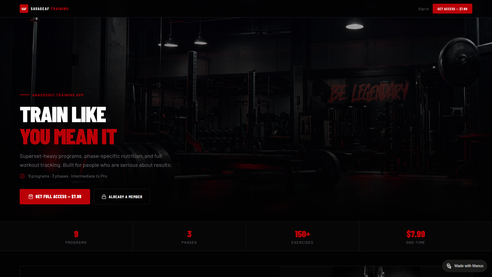 Savage AF Training project visual